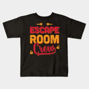 Escape Room Crew Puzzle Game Escaping Team design Kids T-Shirt